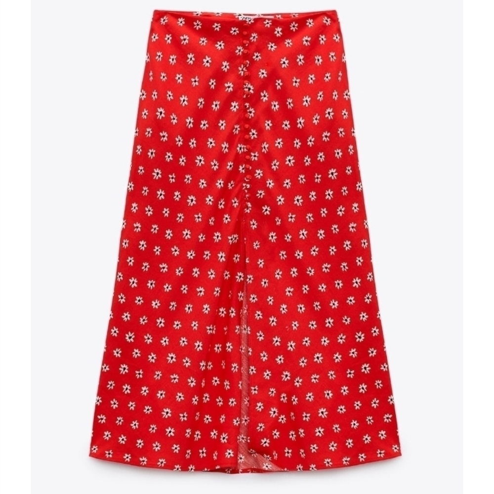 The 90s are back! NWT ZARA floral print linen blend skirt!